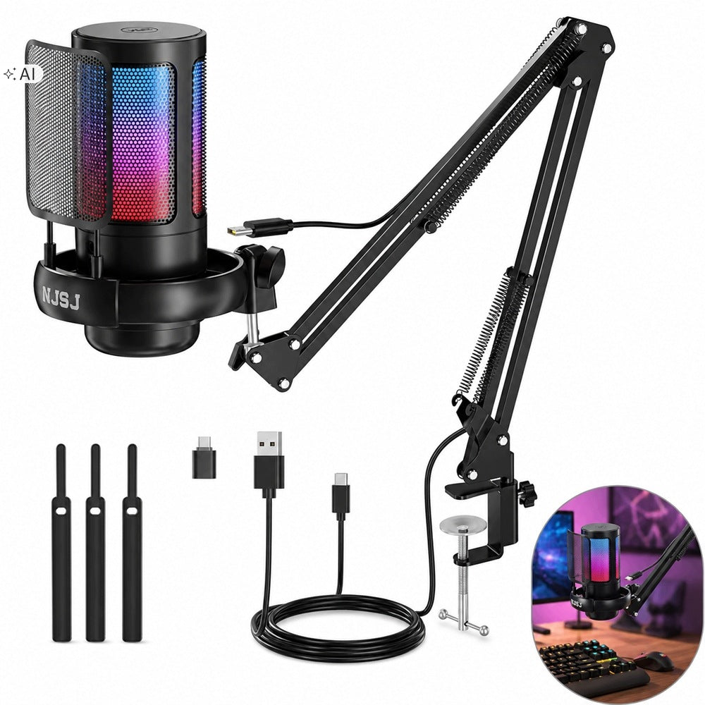 ME6S Gaming Microphone Black Professional Sound Quality and Style