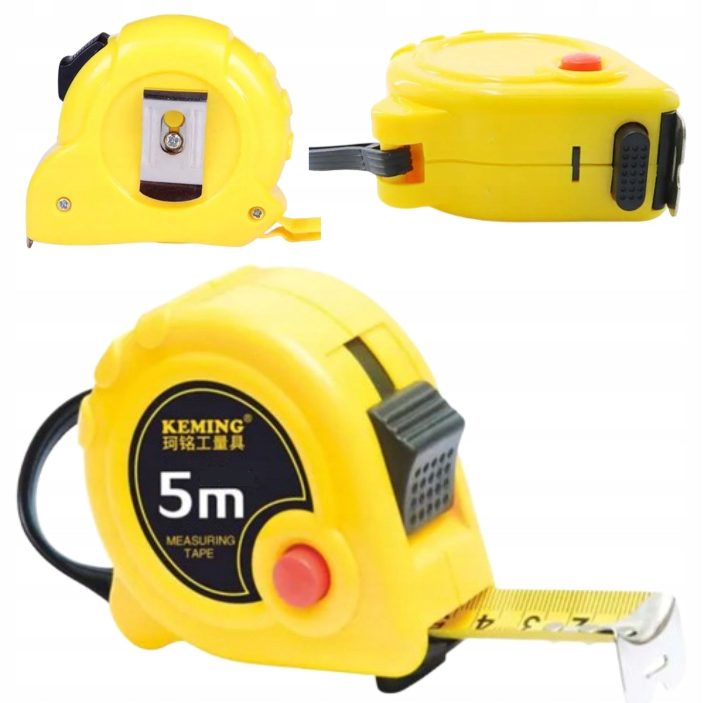 MEASURE RETRACTABLE STEEL LOCK TAPE 5M x19MM WITH CLIP REPAIR