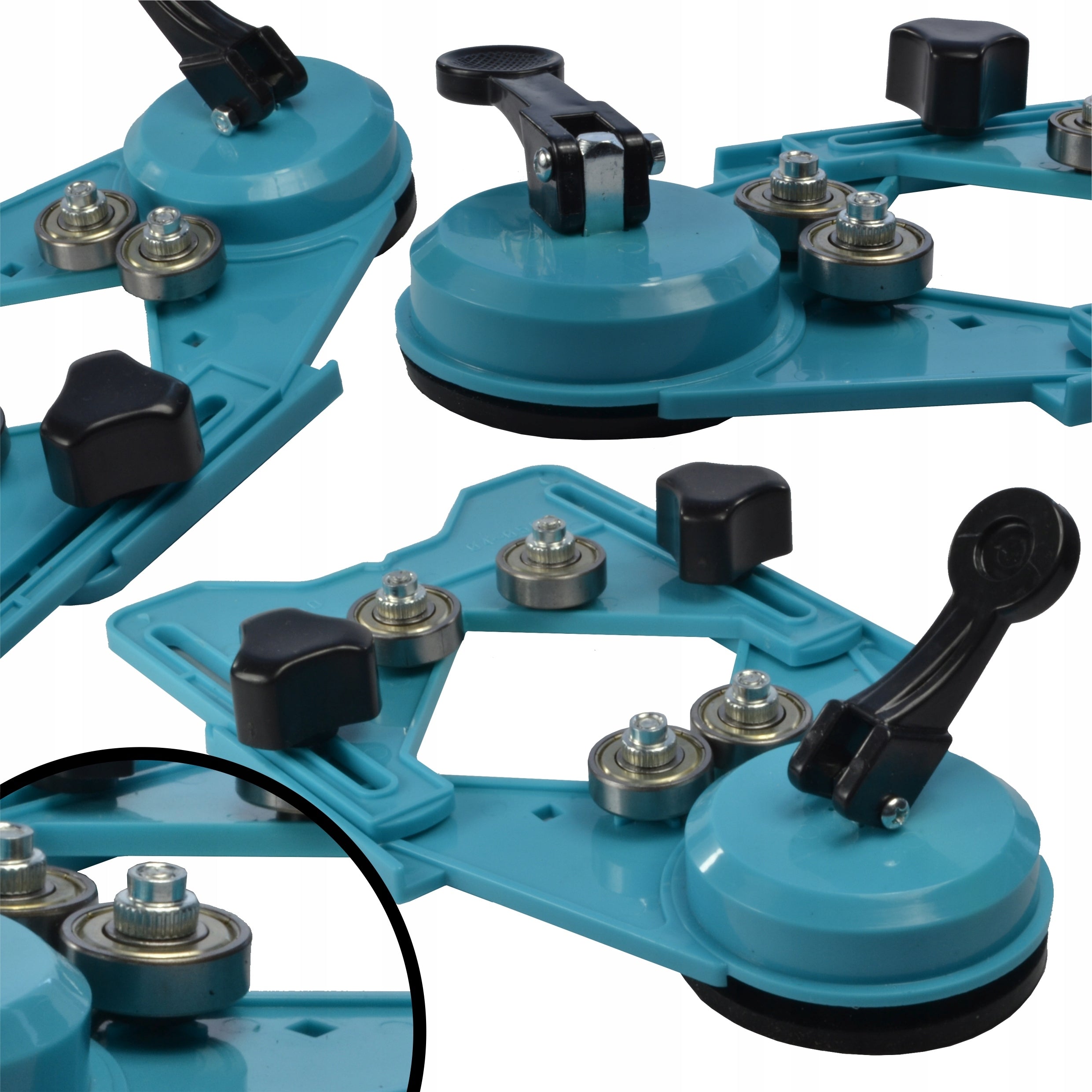 MEASURING GUIDE SUCTION CUP FOR DRILL FORAMINIFERA BLACK