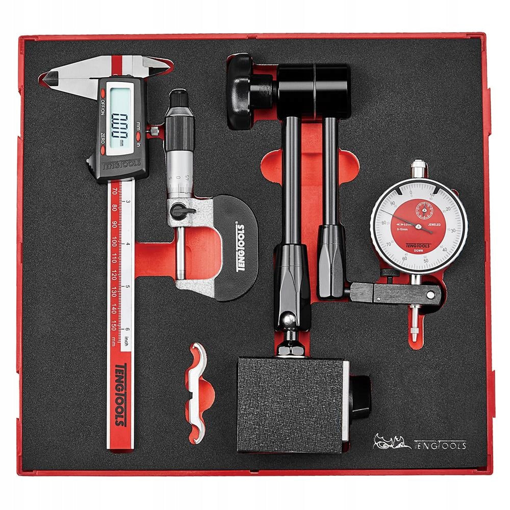 MEASURING SET 3-PIECE CALIPER MICROMETER TRIPOD TEDIMM TENG TOOLS