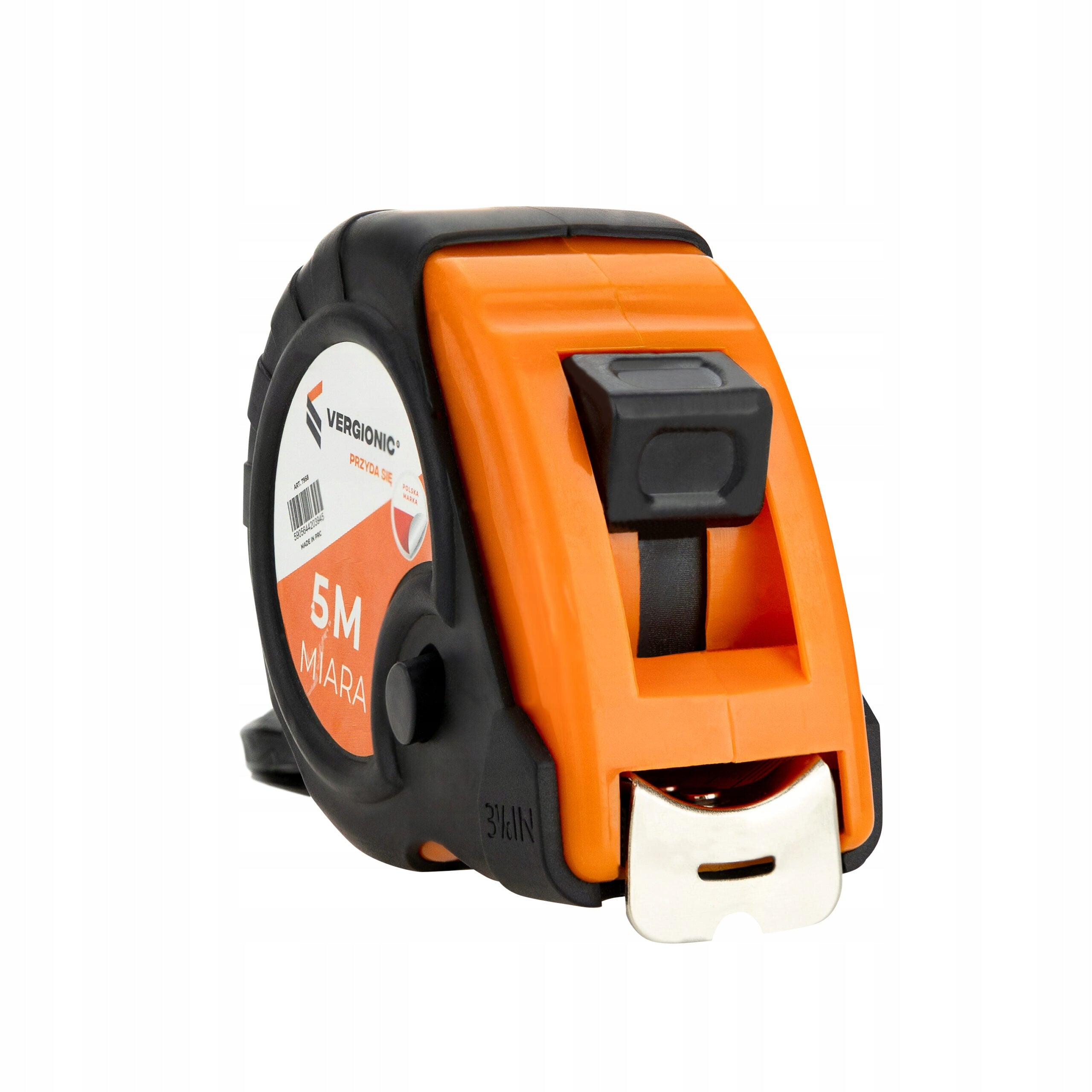 MEASURING TAPE WITH LOCK, RUBBER COATED STEEL 5M x 25MM Length 5 m
