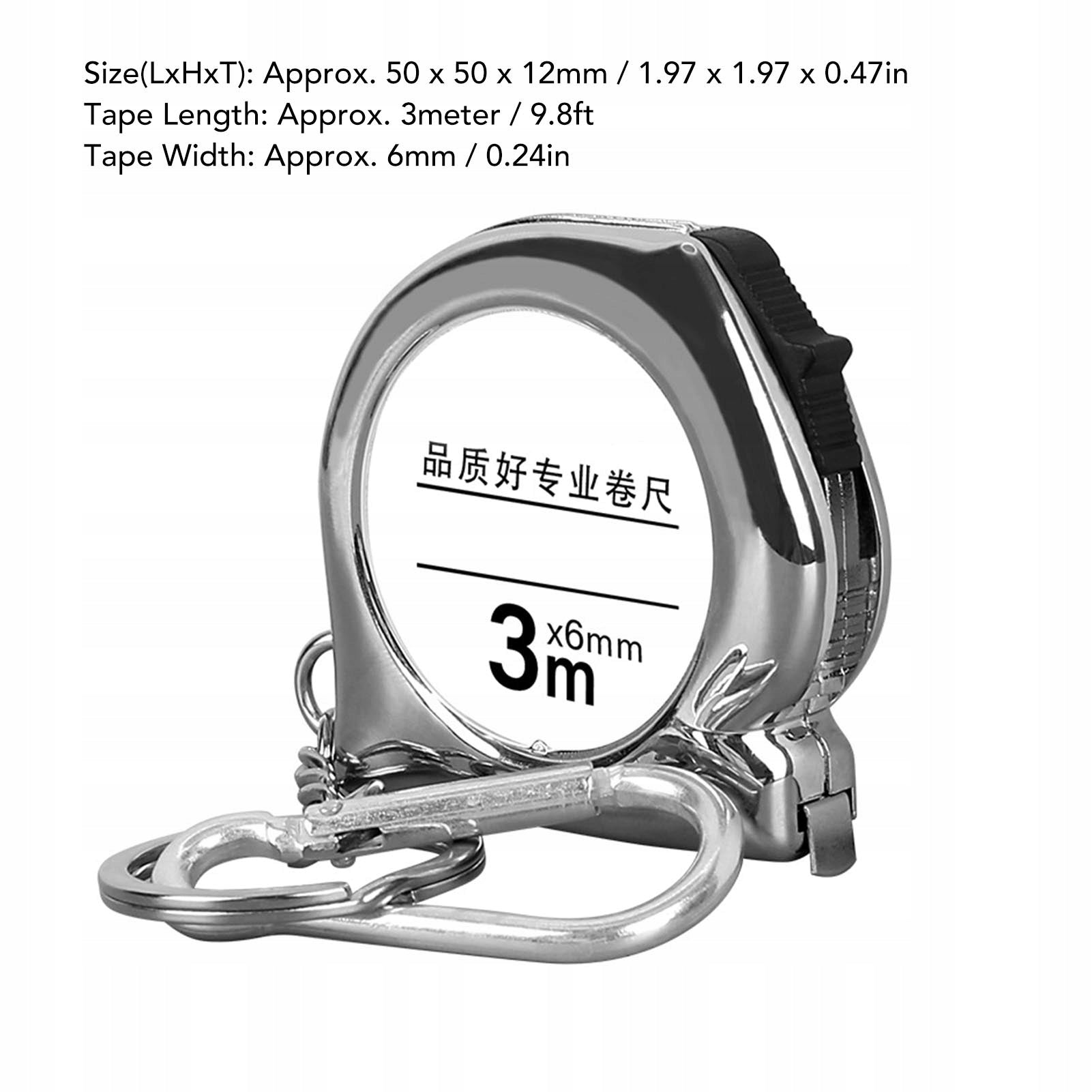 MEASURING TAPE WITH LOCKING TAPE 3m MEASURING TAPE + KEY RING Packaging status original