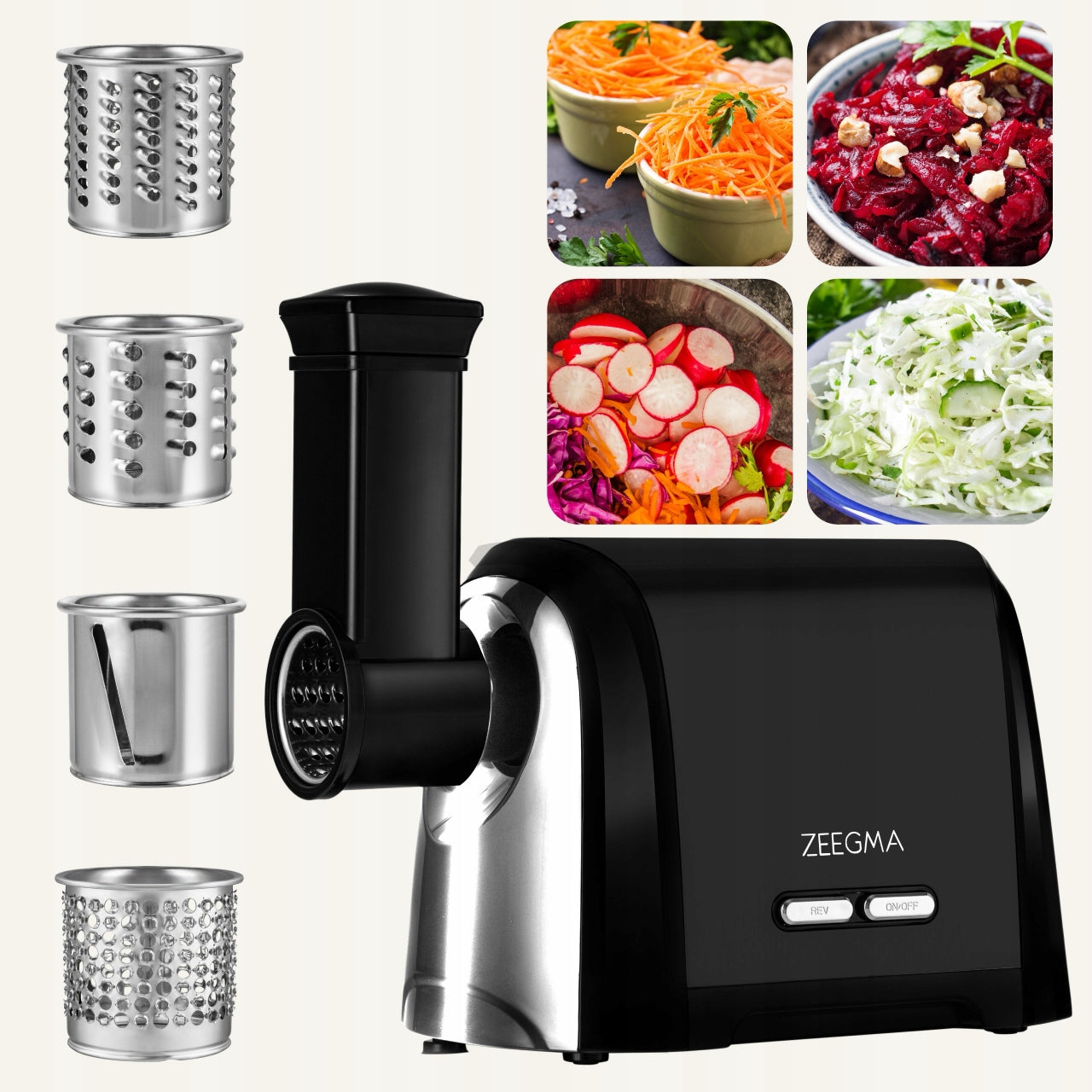 MEAT GRINDER BLACK GRINDING ELECTRIC SHREDDER 1900W 3kg/min Power rating 1900 W