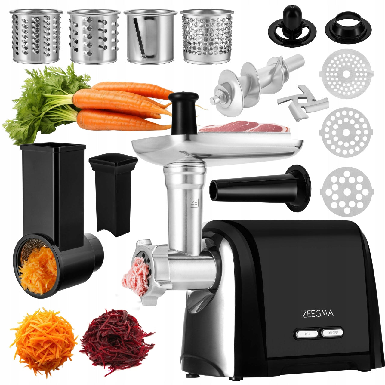 MEAT GRINDER BLACK GRINDING ELECTRIC SHREDDER 1900W 3kg/min