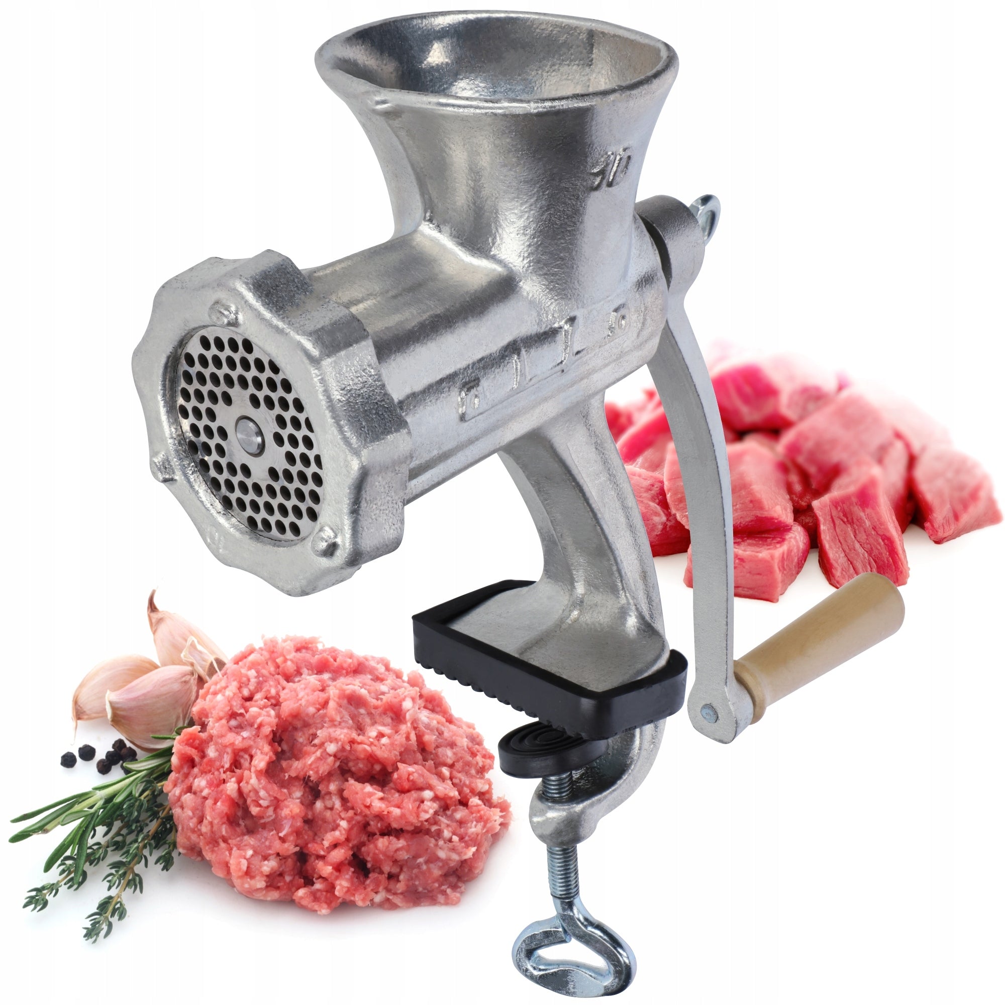 MEAT GRINDER HAND CAST IRON 10 GRINDER ALFA Poland ORIGINAL