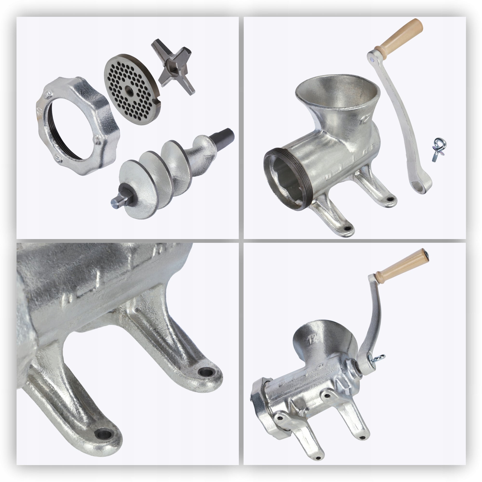MEAT GRINDER HAND CAST IRON 12 GRINDER ALFA Poland ORIGINAL Brand Kadax