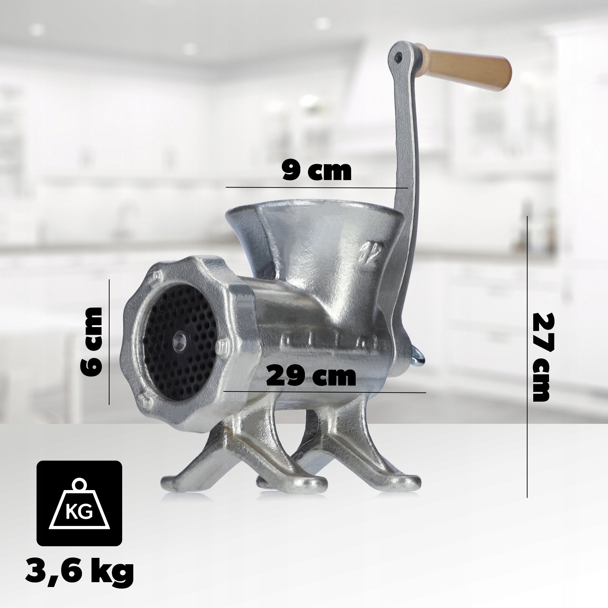 MEAT GRINDER HAND CAST IRON 12 GRINDER ALFA Poland ORIGINAL Power rating 0 W