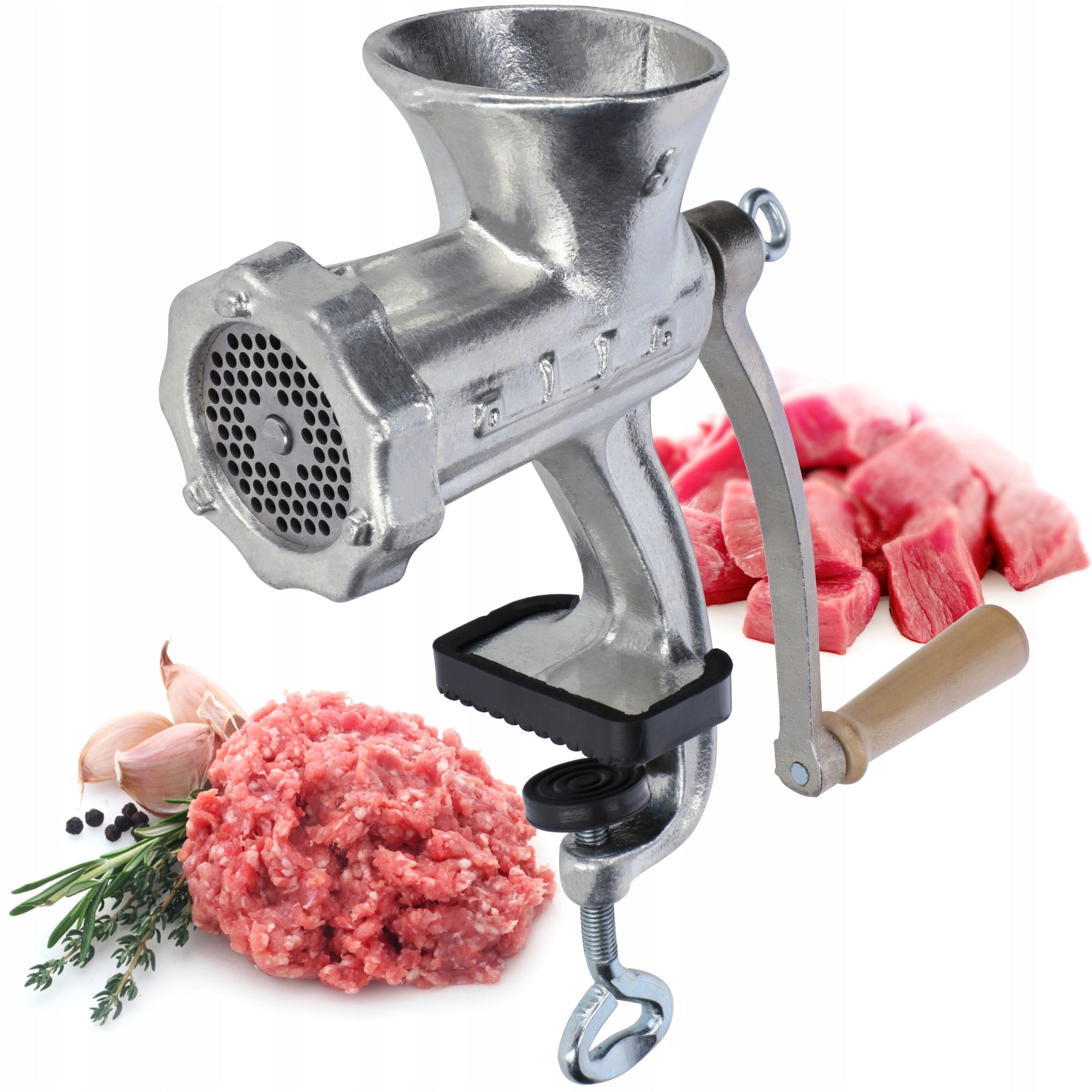 MEAT GRINDER HAND CAST IRON 8 GRINDER ALFA POLAND ORIGINAL