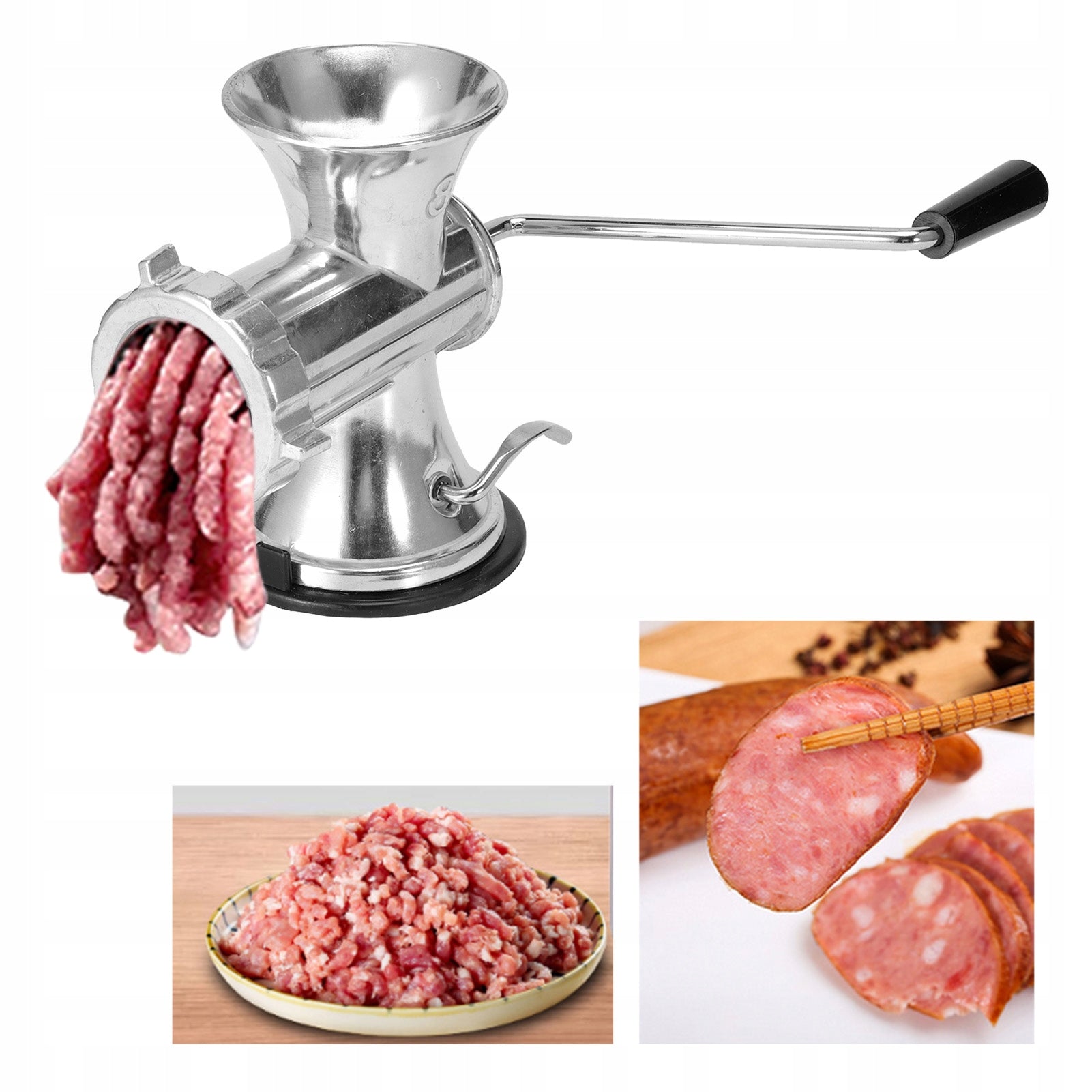 MEAT GRINDER MANUAL CAST IRON LXP-8 Power rating 1 W