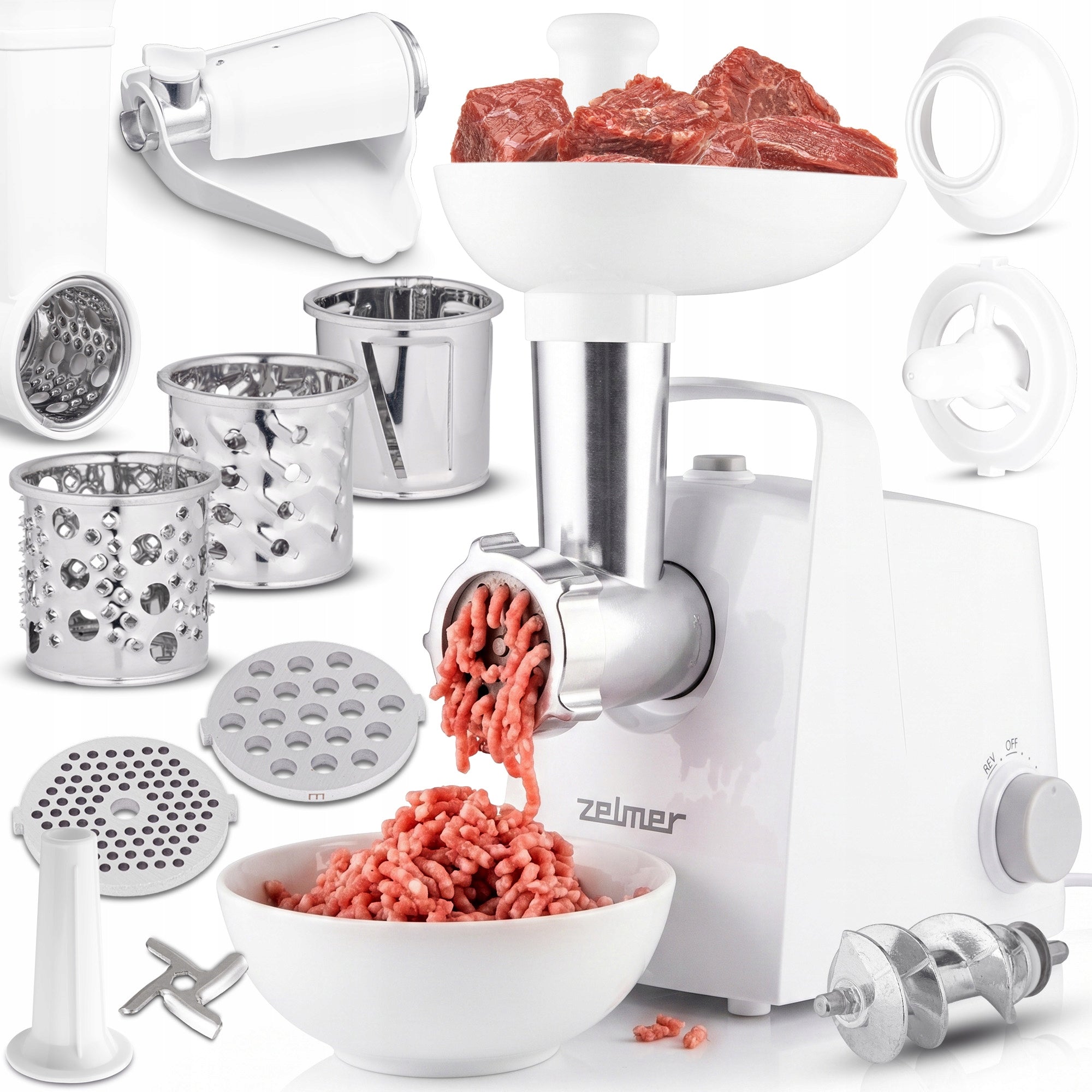 MEAT GRINDER ZELMER SHREDDER SLOW JUICER 300W