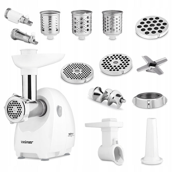 MEAT GRINDER ZELMER ZMM4055B 1900W LARGE SET STRAINER JUICER