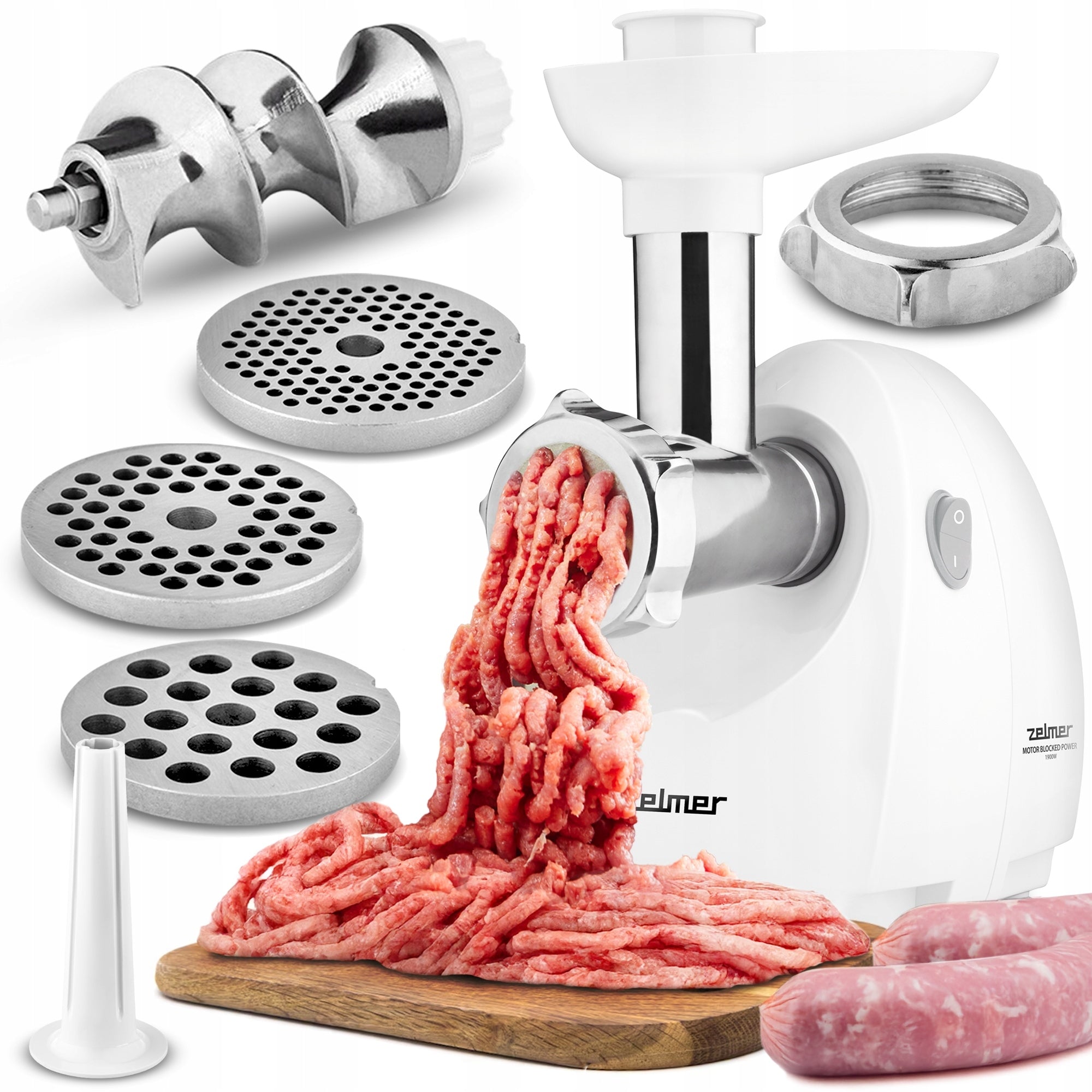 MEAT GRINDER ZMM 4080B ZELMER 1900W STRONG WHITE