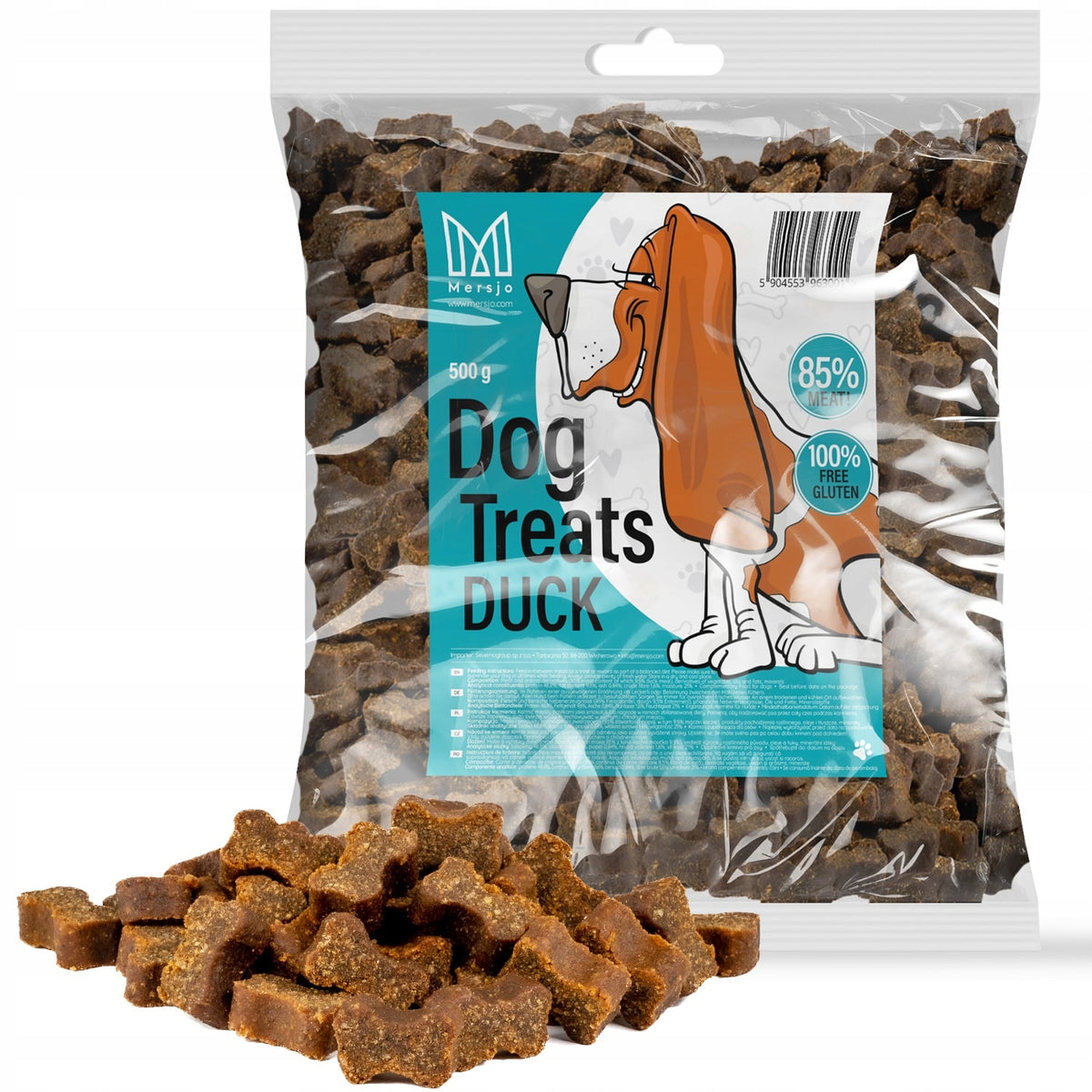 MEAT TRAINERS DOG TREAT MERSJO DUCK 85% MEAT 500g