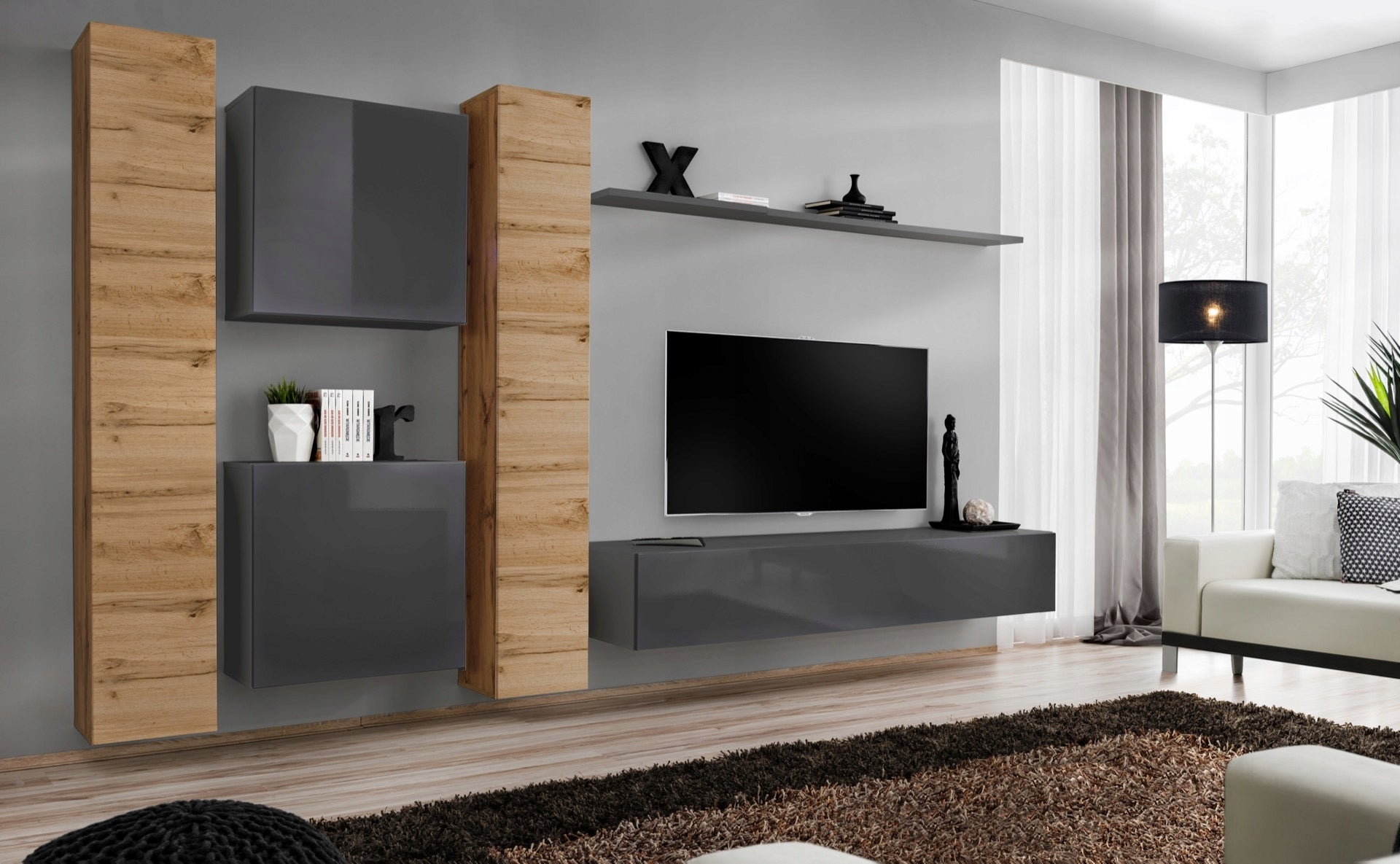 Section Switch VI, Eiche/Grau 