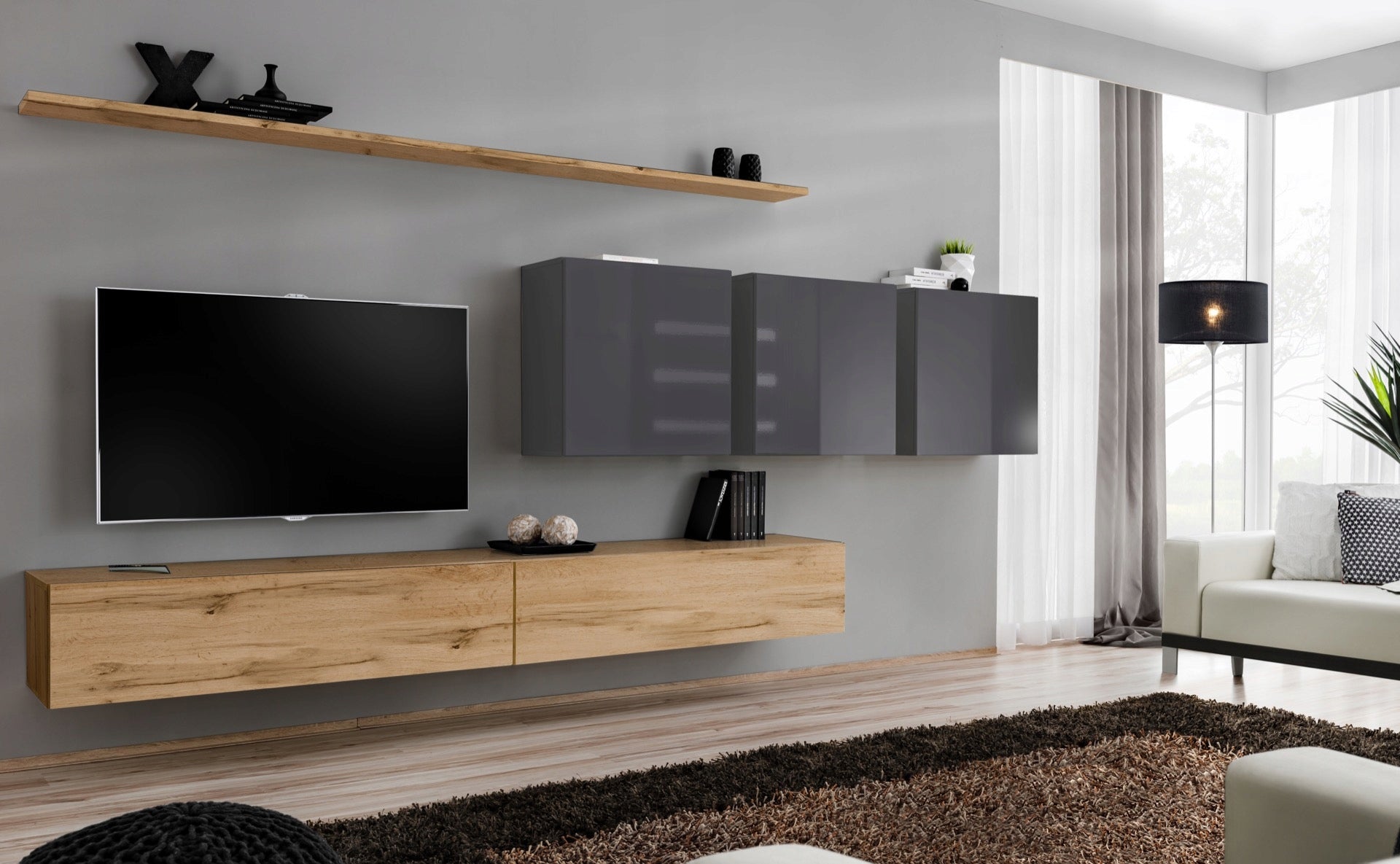 Section Switch VII, Eiche/Grau 