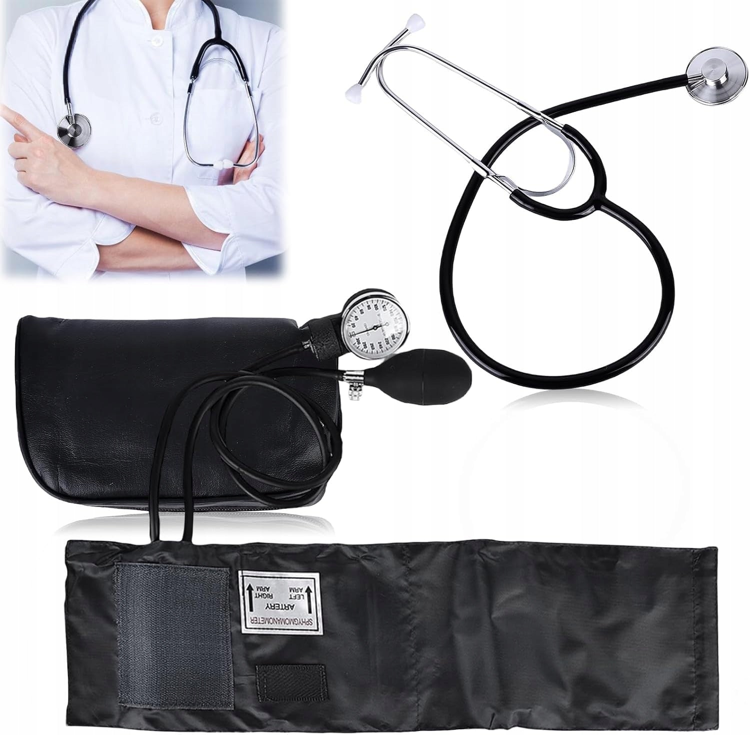 MECHANICAL BLOOD PRESSURE MONITOR FOR MEASURING PRESSURE HOME SIMPLE STETHOSCOPE