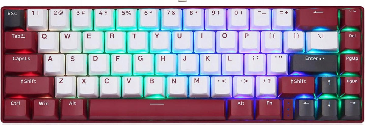 MECHANICAL KEYBOARD BK67 65% Bluetooth 5.0 RGB Blue Switch Red RGB