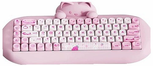 MECHANICAL KEYBOARD WIRELESS 65% CAT DESIGN FOR GAMING Silicone