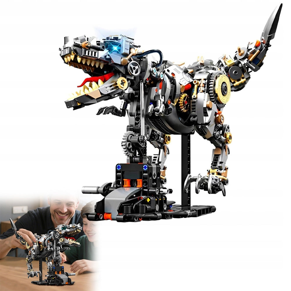 MECHANICAL TYRANNOSAURUS REX DINOSAUR BLOCKS BUILDING BLOCKS FOR