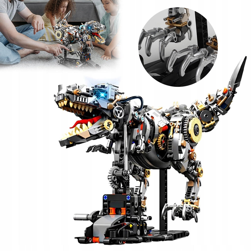 MECHANICAL TYRANNOSAURUS REX DINOSAUR BLOCKS BUILDING BLOCKS