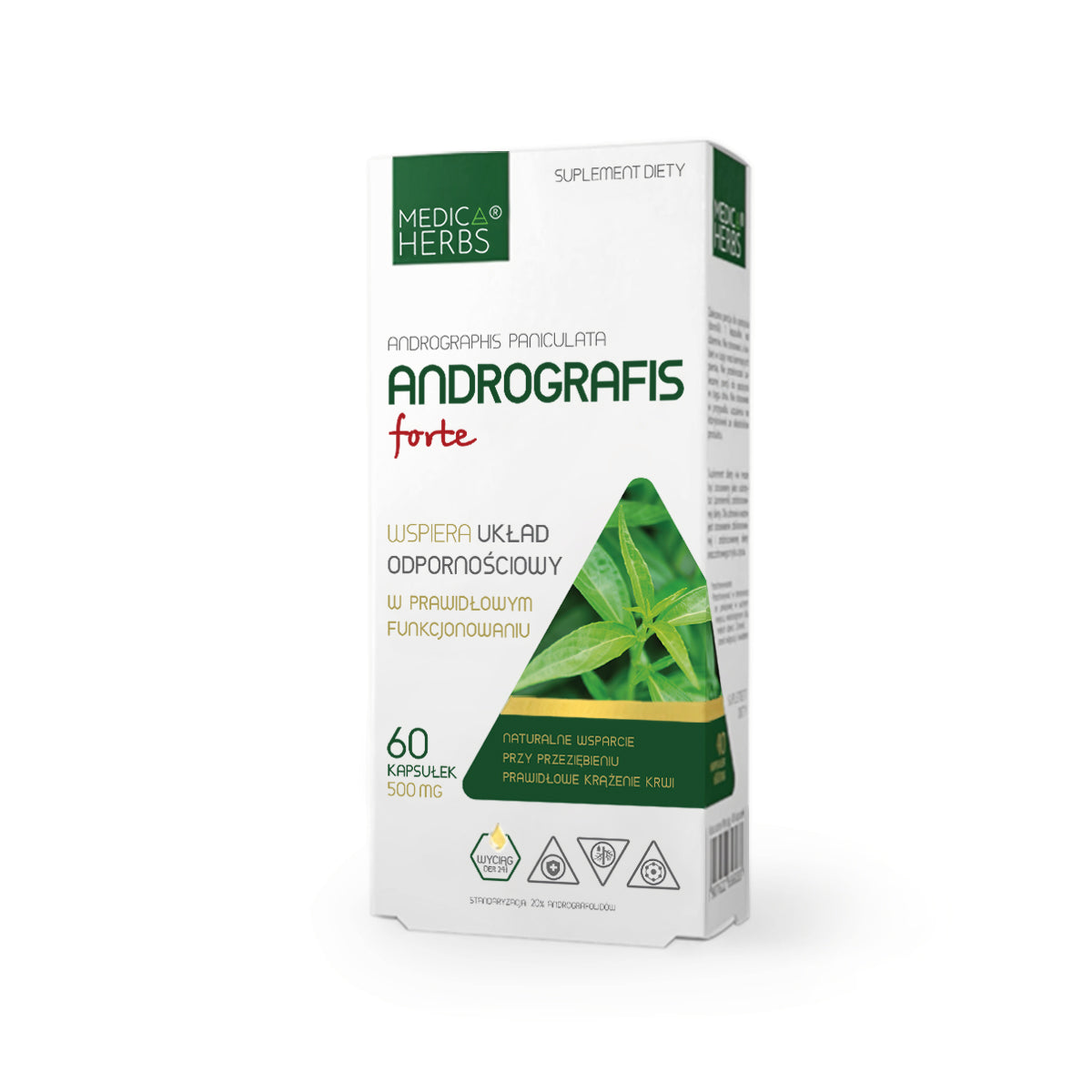 MEDICA HERBS ANDROGRAFIS FORTE 500mg 60 caps. LYME DISEASE IMMUNITY