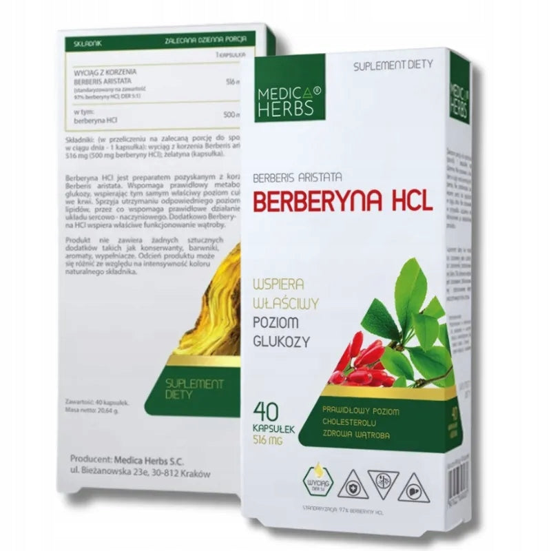 MEDICA HERBS BERBERINE HCL diabetes glucose cholesterol liver slimming