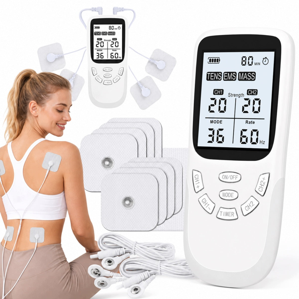 MEDICAL Electrostimulator 3in1 TENS EMS MASSAGE