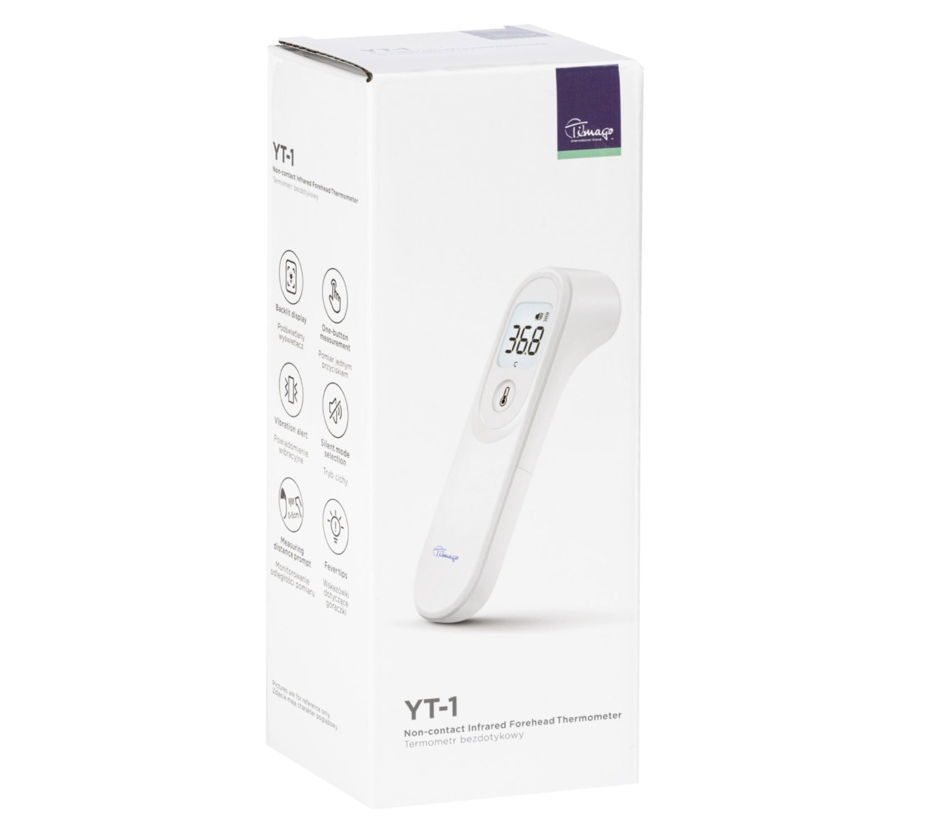 MEDICAL NON-CONTACT THERMOMETER FOR FOREHEAD CERTIFICATE Manufacturer code termometr bezdotykowy medyczny