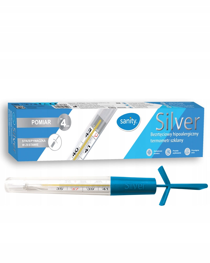 MEDICINE THERMOMETER WITHOUT MERCURY SANITY SILVER Manufacturer of a medical device brak informacji
