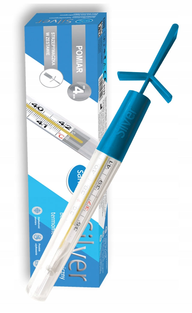 MEDICINE THERMOMETER WITHOUT MERCURY SANITY SILVER