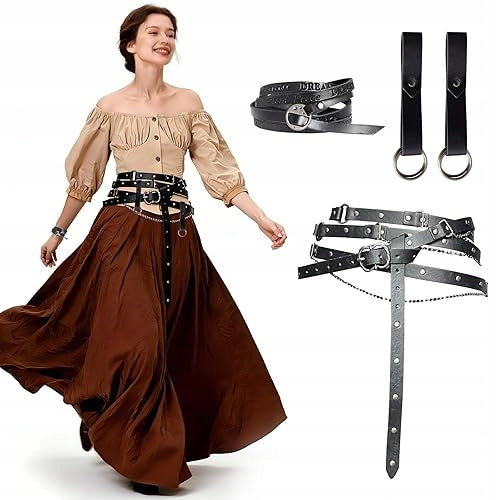 MEDIEVAL WOMEN'S STRAP WITH RENAISSANCE CHAIN ADJUSTABLE COSPLAY