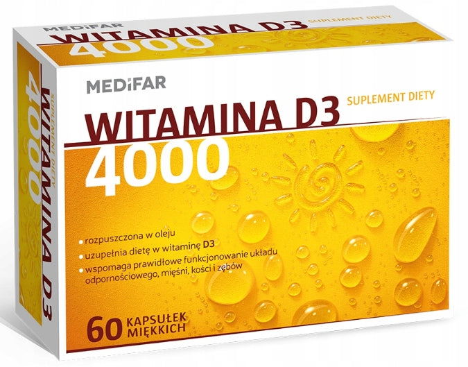 MEDIS VITAMIN D3 4000 IU 60 TABLETS MEDIFAR Medical device no
