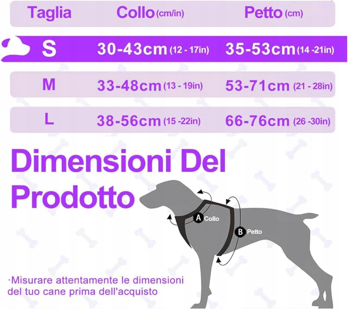 MEDIUM DOG HARNESS L ANTI-PULL REFLECTIVE PURPLE Brand Moon