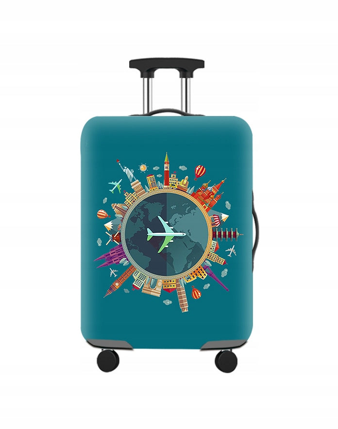MEDIUM SUITCASE COVER FLEXIBLE LUGGAGE PROTECTOR CASE 62x43x27cm Packaging status original