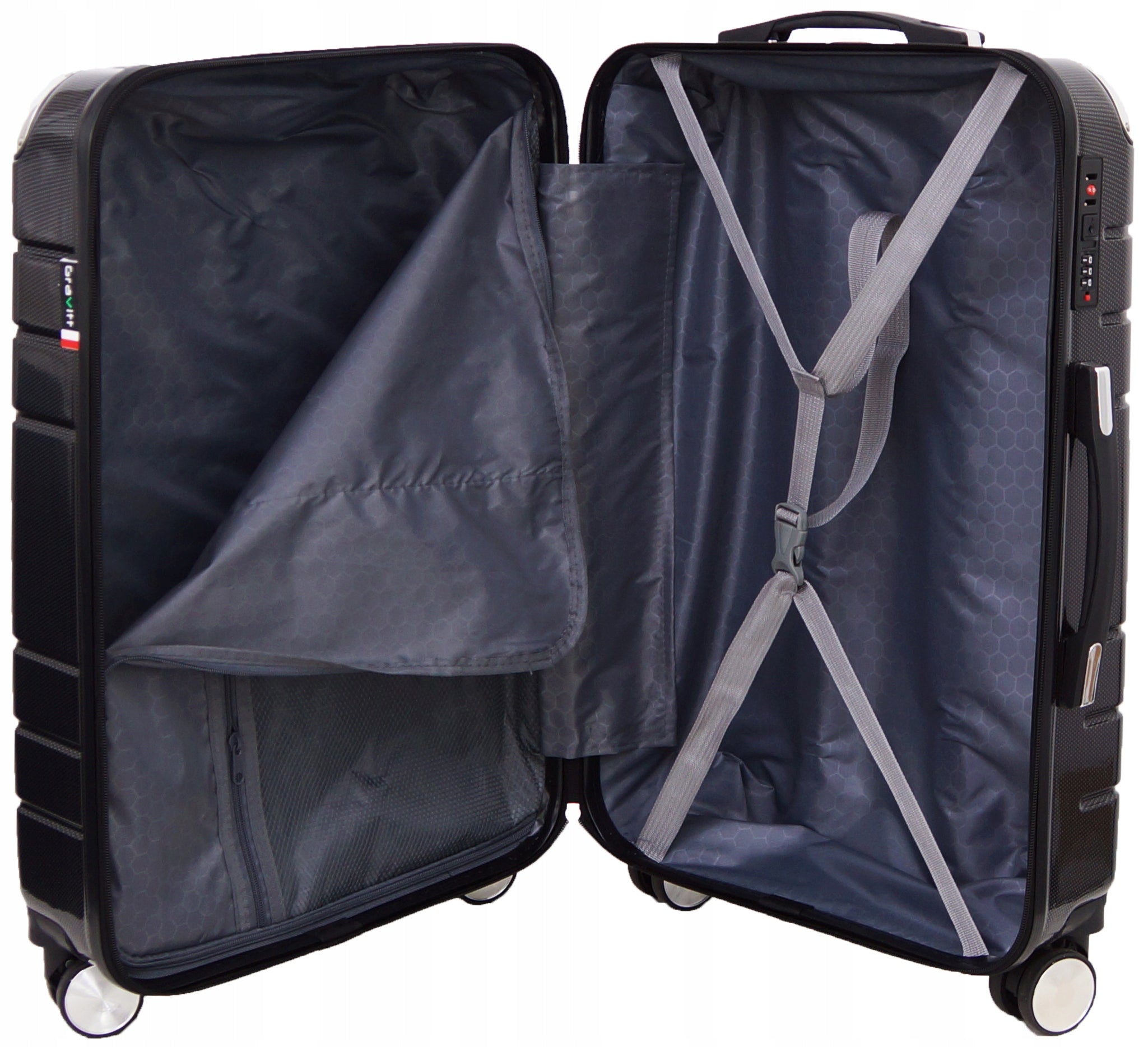 MEDIUM SUITCASE WITH WHEELS XL GRAVITT 7910 POLYCARBONATE HARD BAG Manufacturer code Walizka średnia POLIWĘGLAN TWARDA 7910 BAGAŻ