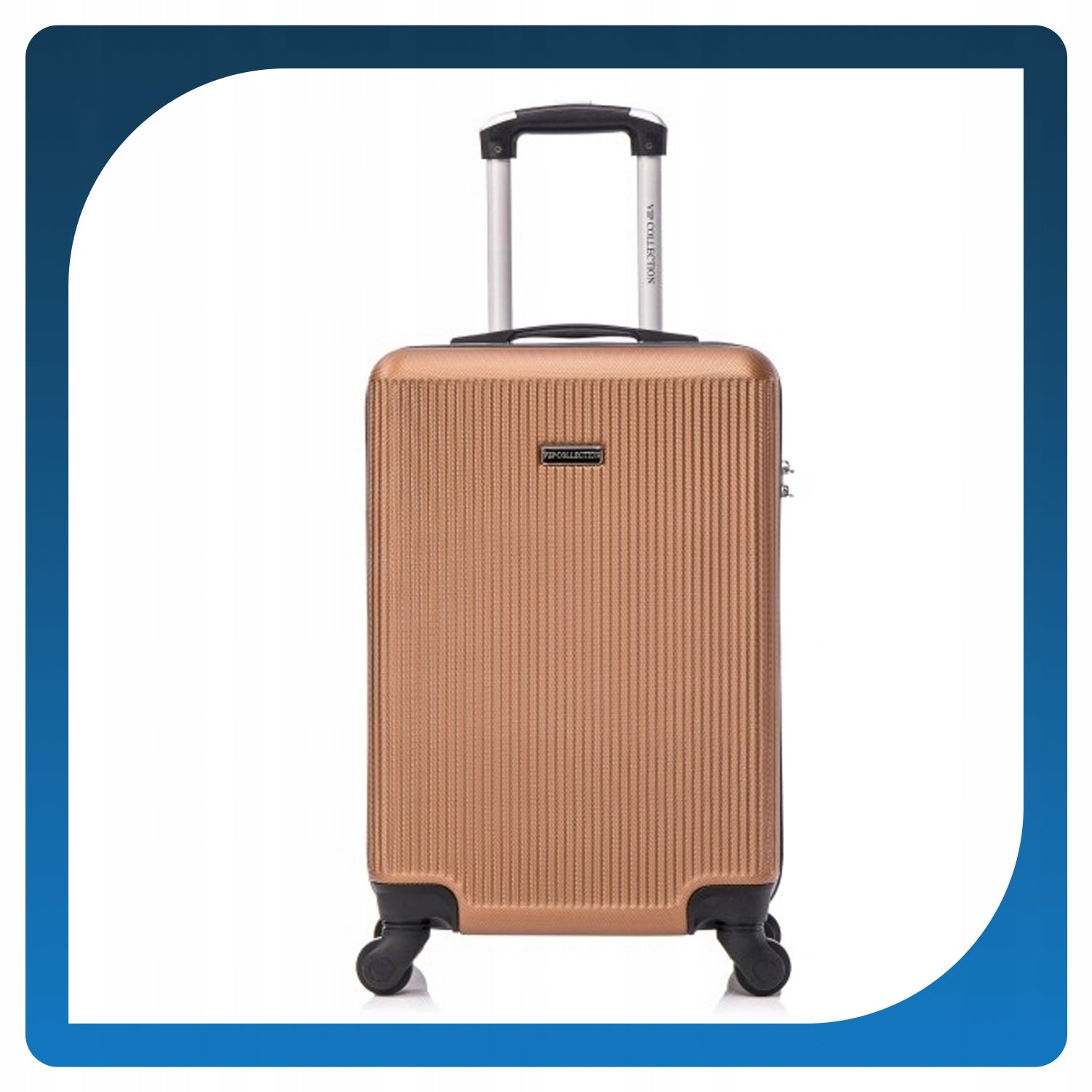 MEDIUM TRAVEL SUITCASE ON WHEELS STRONG HARD 24" XL ABS SPARTA GOLD Depth (shorter edge) 26 cm