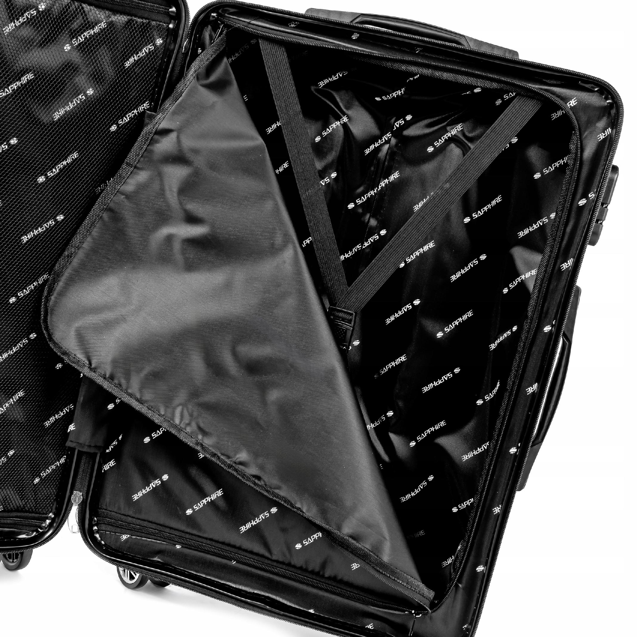 MEDIUM TRAVEL SUITCASE ON wheels LUGGAGE with ABS strong CIPHER XL Sapphire DUO Model ST-140_DUO