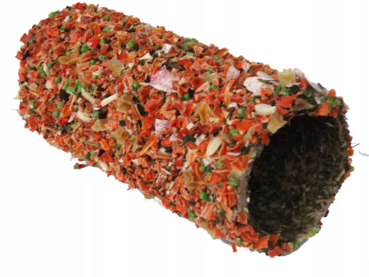 MEDIUM TUNNEL FOR HAMSTER RODENTS MICE WITH VEGETABLES