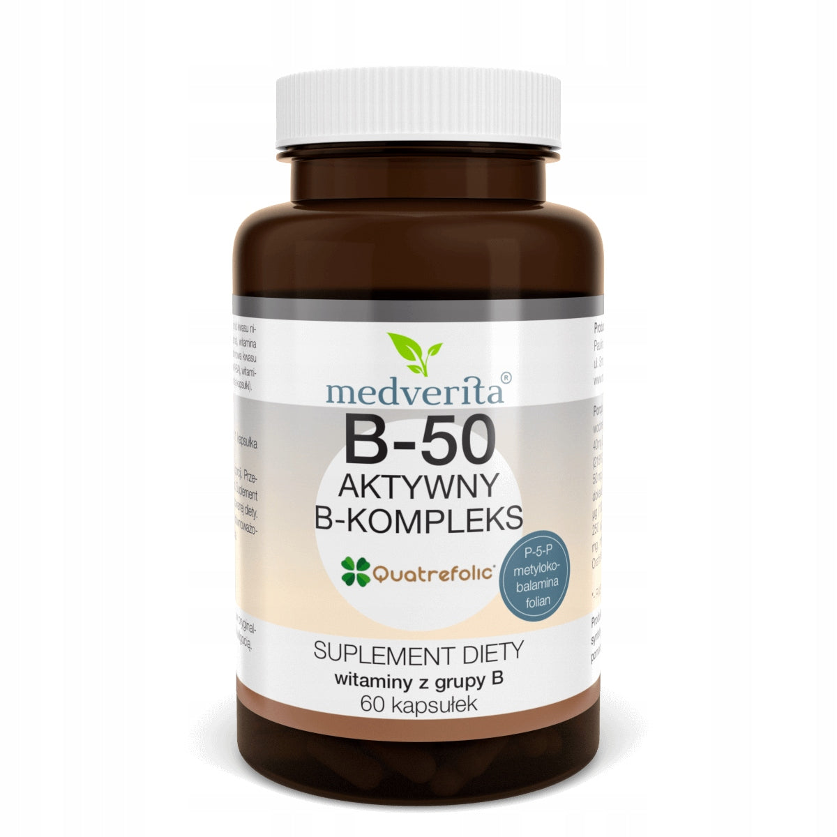 MEDVERITA B-50 Active B-Complex Vitamin B Methylated 60 kaps. Medical device no