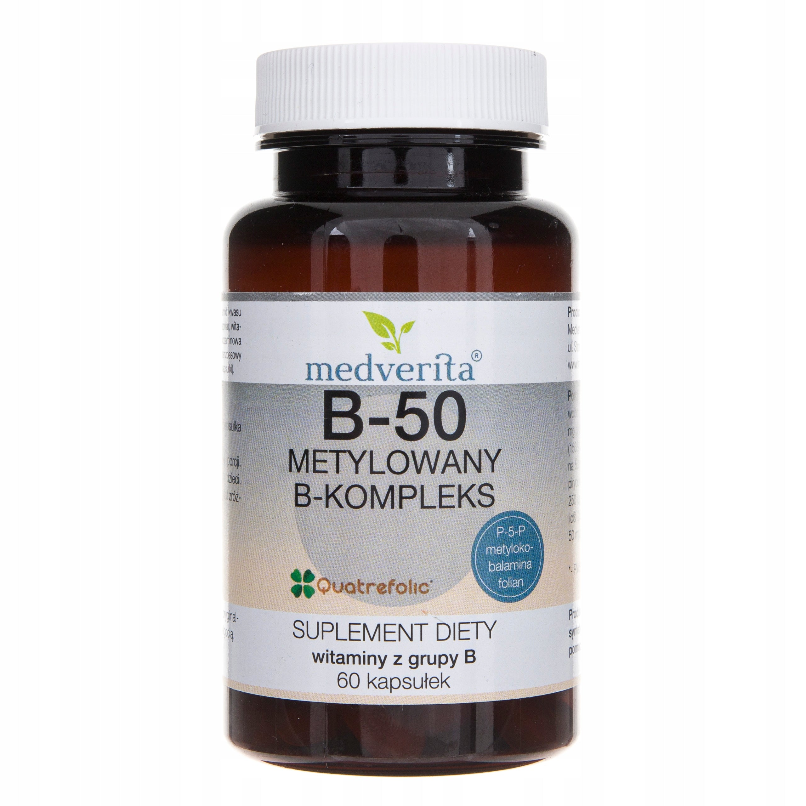 MEDVERITA B-50 Active B-Complex Vitamin B Methylated 60 kaps. Packaging status original