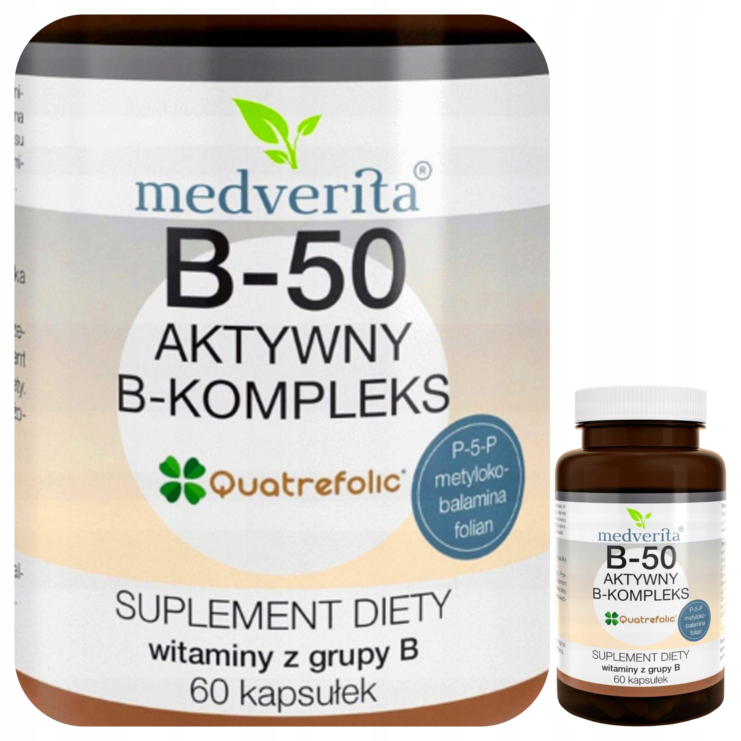 MEDVERITA B-50 Active B-Complex Vitamin B Methylated 60 kaps.