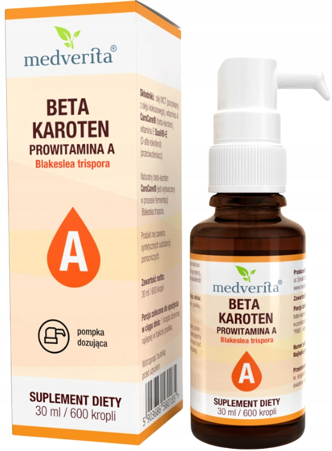 MEDVERITA Beta Carotene PROVITAMIN A 600 drops 30 ml
