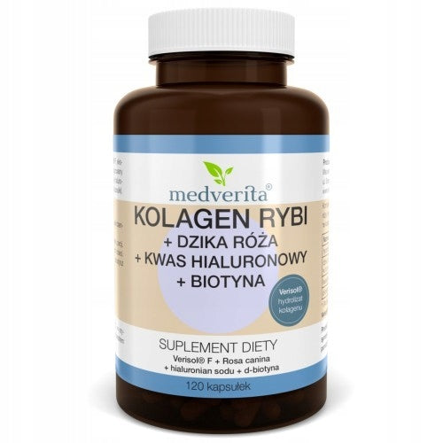 MEDVERITA Fish Collagen Verisol F Collagen Peptides Type I III 120 kaps. Medical device no