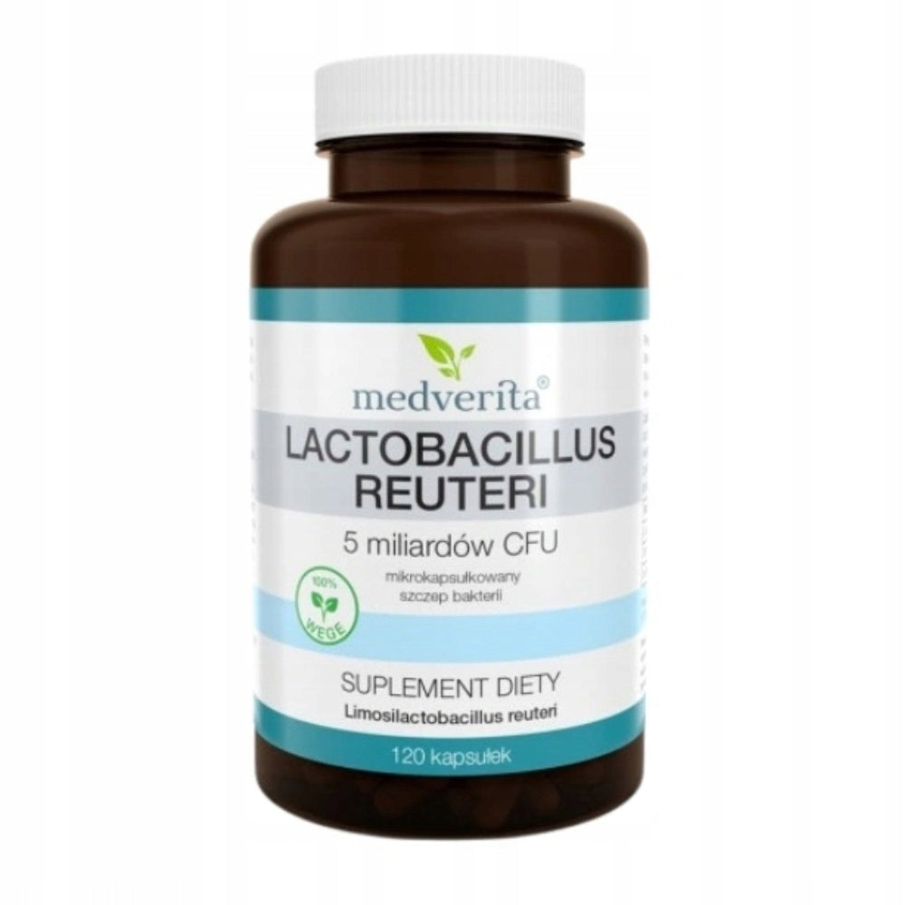 MEDVERITA LACTOBACILLUS REUTERI 5 billion CFU 120 kaps GUT MICROFLORA Brand Medverita