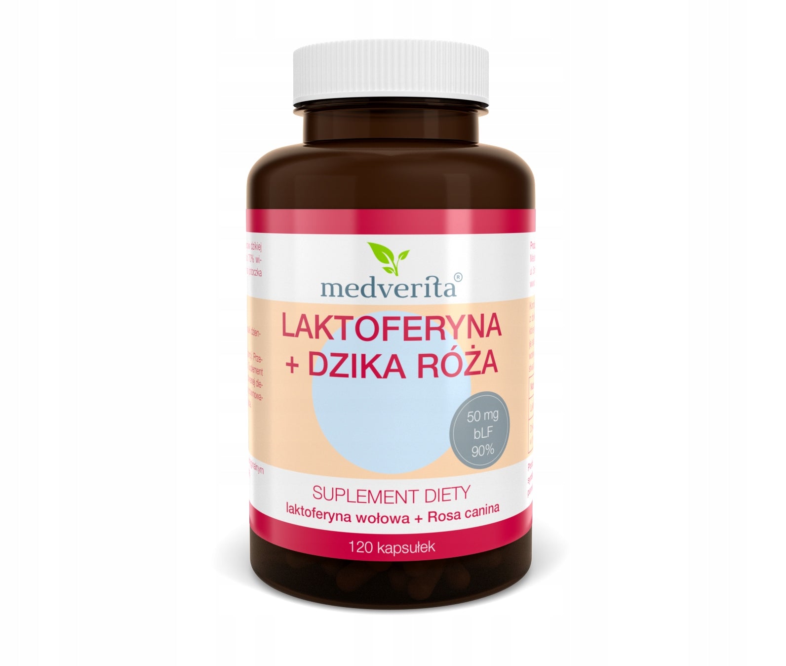 MEDVERITA Lactoferrin + Wild Rose Beef Protein Vitamin C 120 kaps. Medical device no
