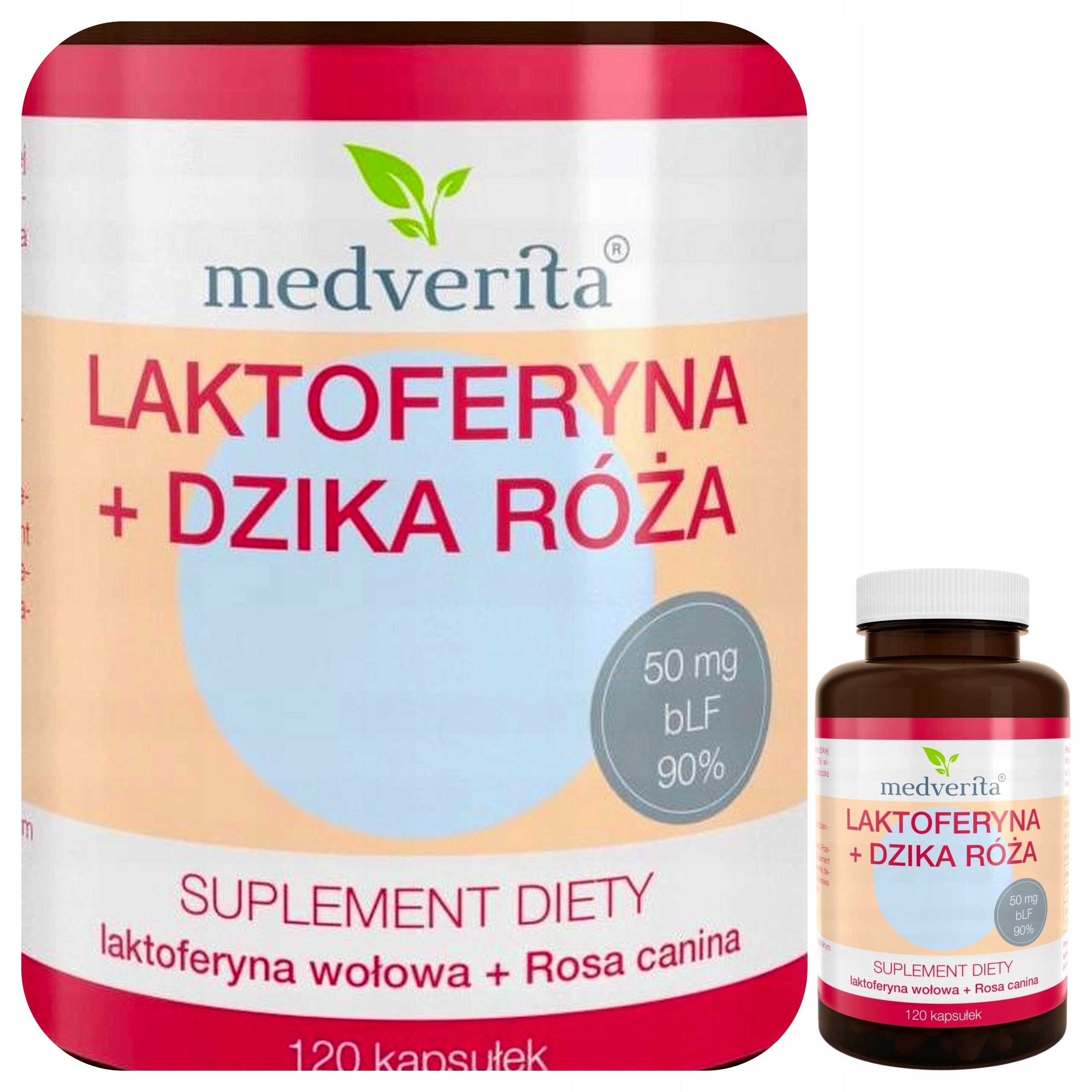 MEDVERITA Lactoferrin + Wild Rose Beef Protein Vitamin C 120 kaps.