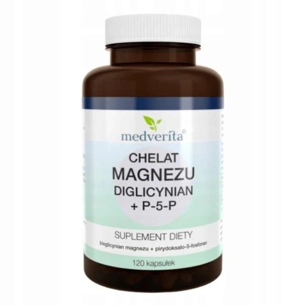 MEDVERITA MAGNESIUM CHELAT + P-5-P 120 kaps FATIGUE NERVOUS SYSTEM Brand Medverita