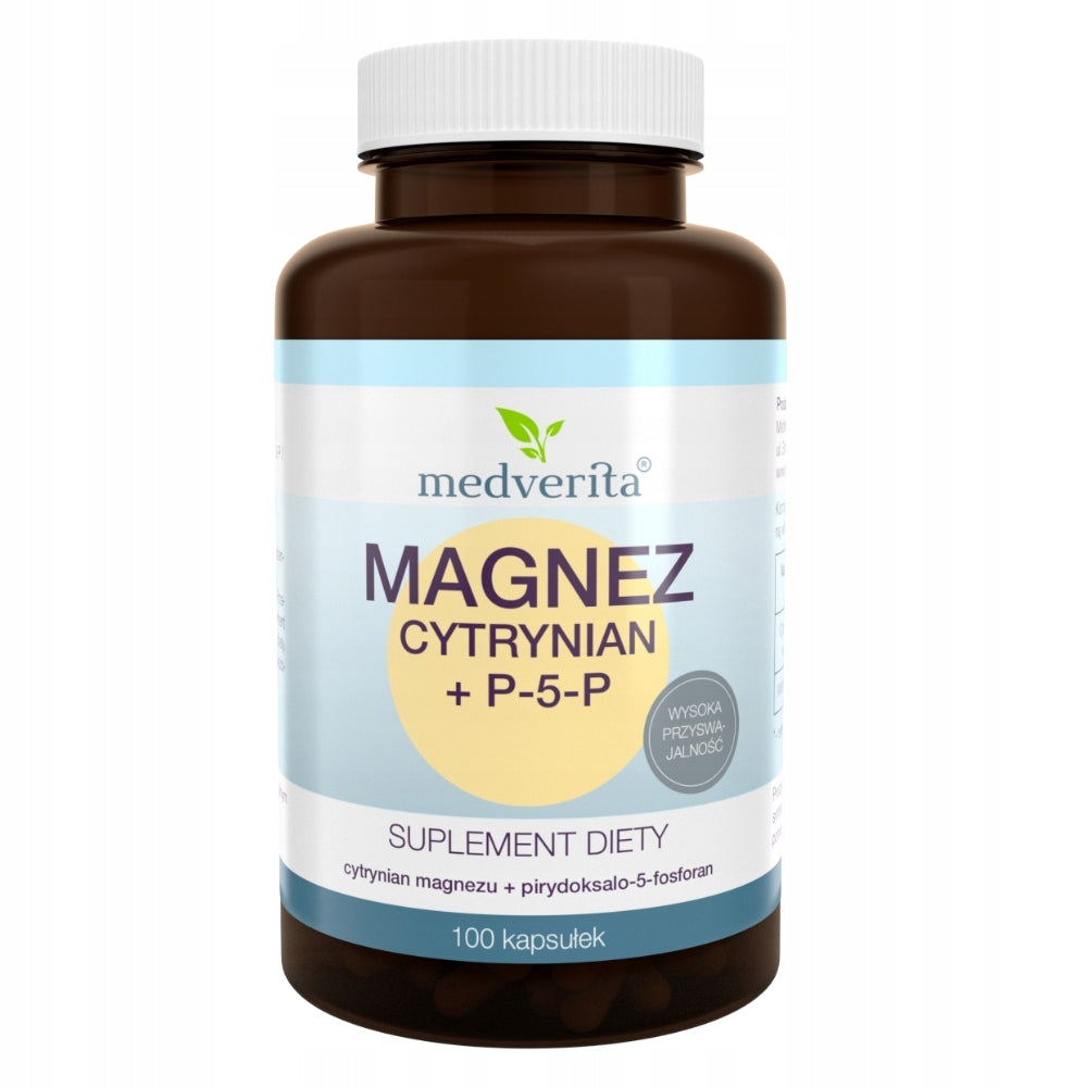 MEDVERITA MAGNESIUM CITRATE + P-5-P 100 kaps MUSCLE SPASMS PROTEIN SYNTHESIS Medical device no