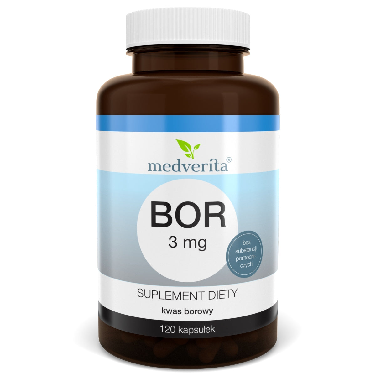 MEDVERVITA BOR 3mg BORIC ACID 120 capsules