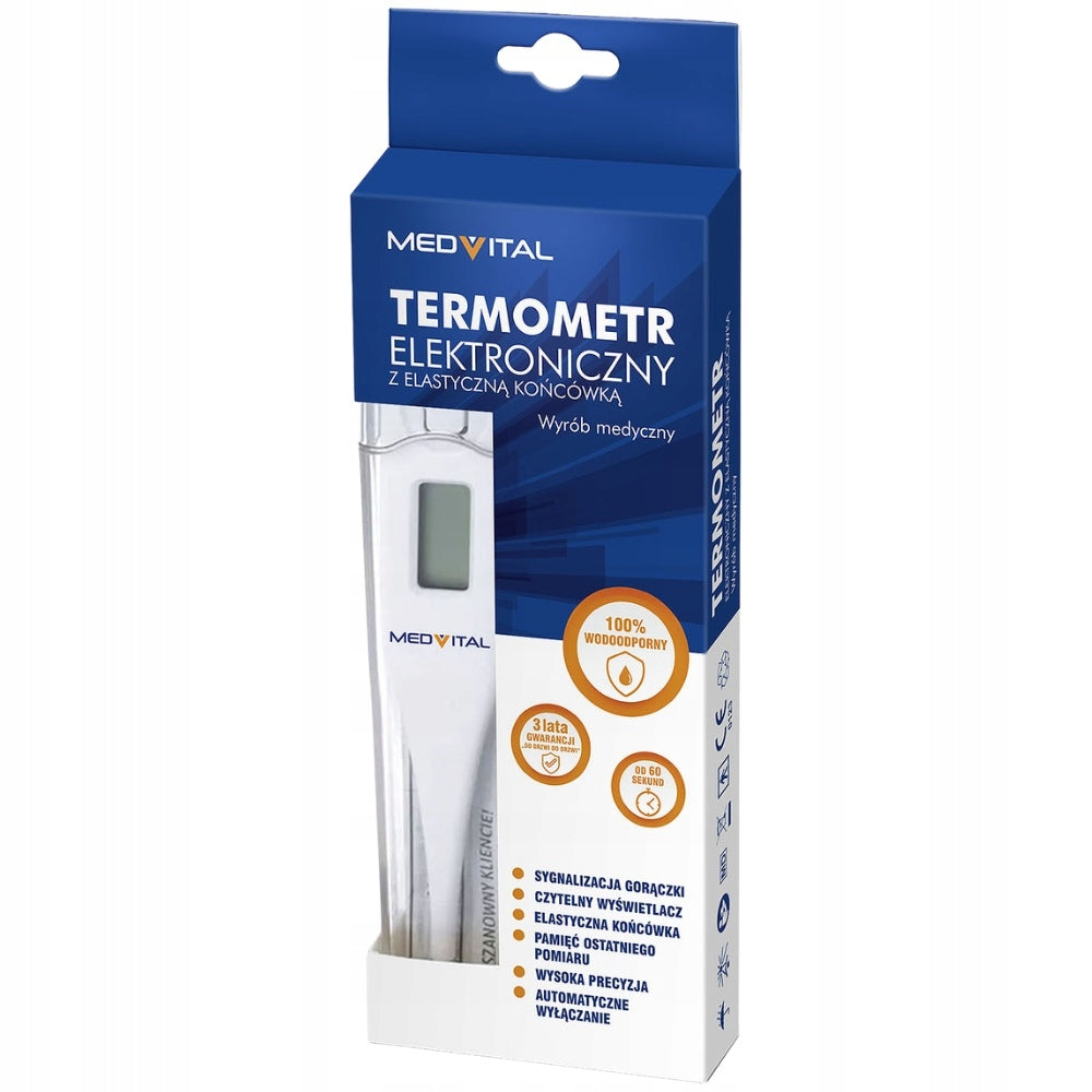 MEDVITAL Electronic thermometer with flexible tip 1 piece Packaging status original